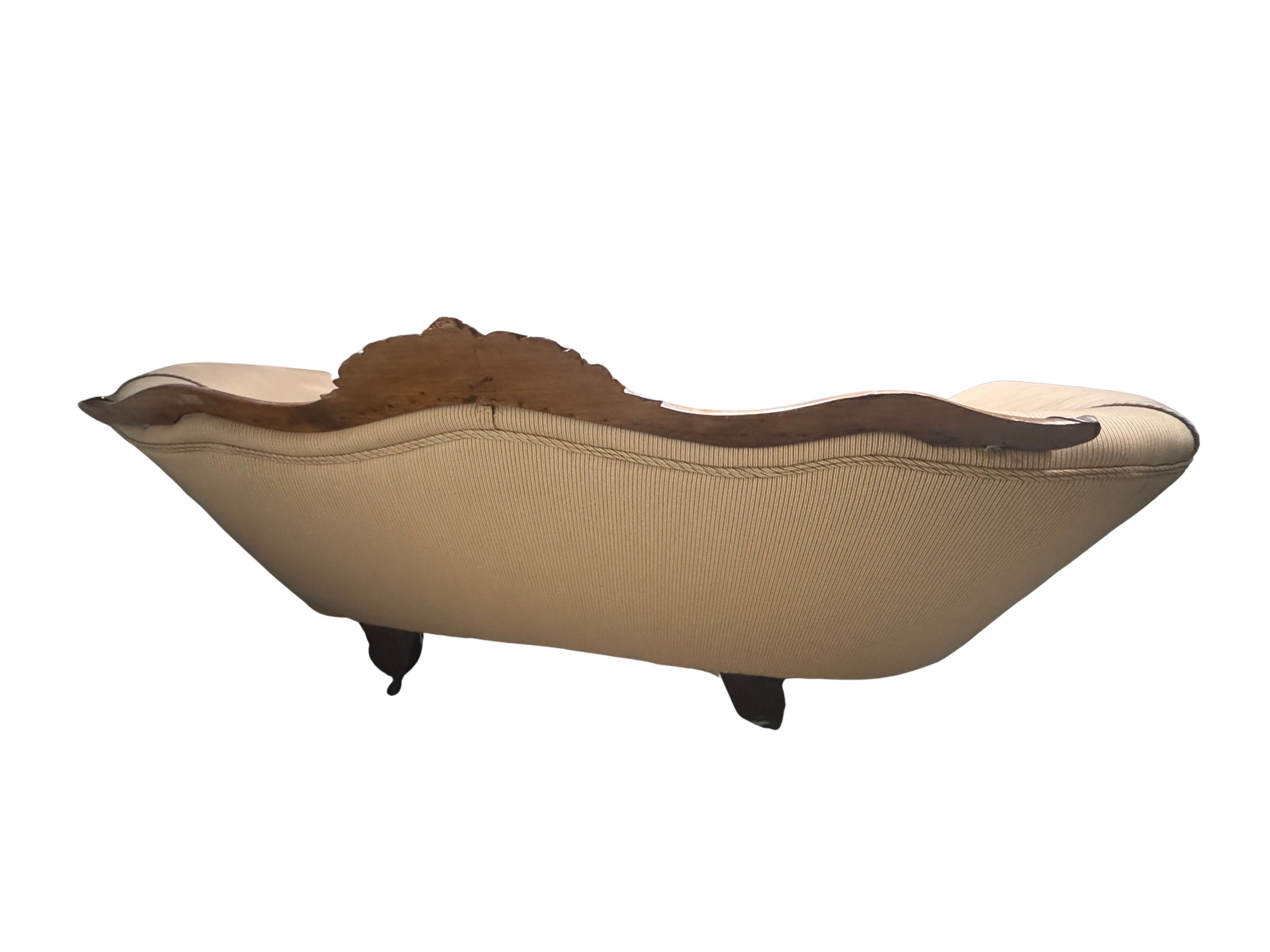 19th Century Louis Phillippe style Carved Mahogany Sofa