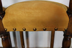 Vintage Suede Barstools with Nail Head Detail - Set of 3