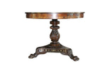 Antique William IV Style Brass-Inlaid Pedestal Center Table, Early 19th Century