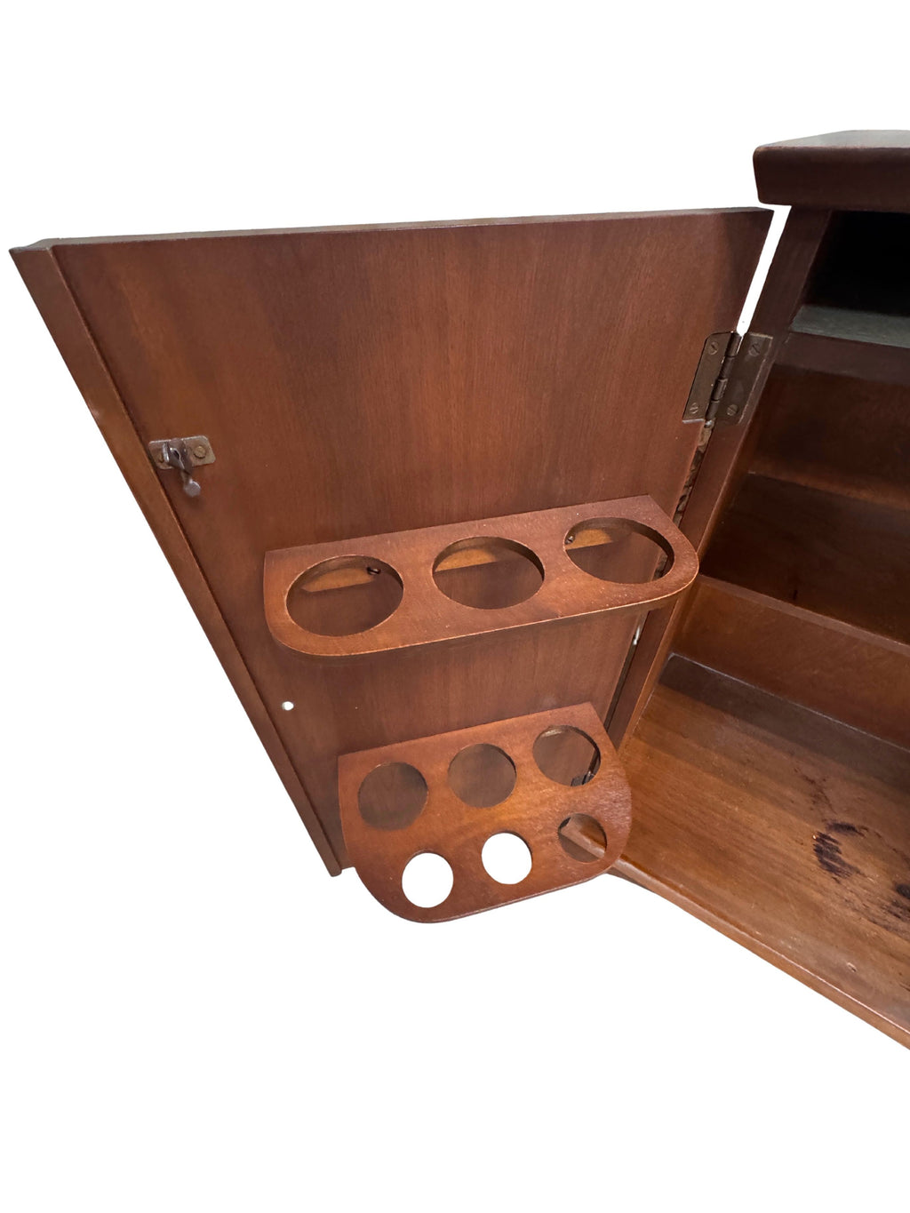 Vintage Mid-Century Modern Flip-Top Cocktail Bar Cabinet, c. 1960s