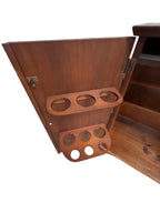 Vintage Mid-Century Modern Flip-Top Cocktail Bar Cabinet, c. 1960s