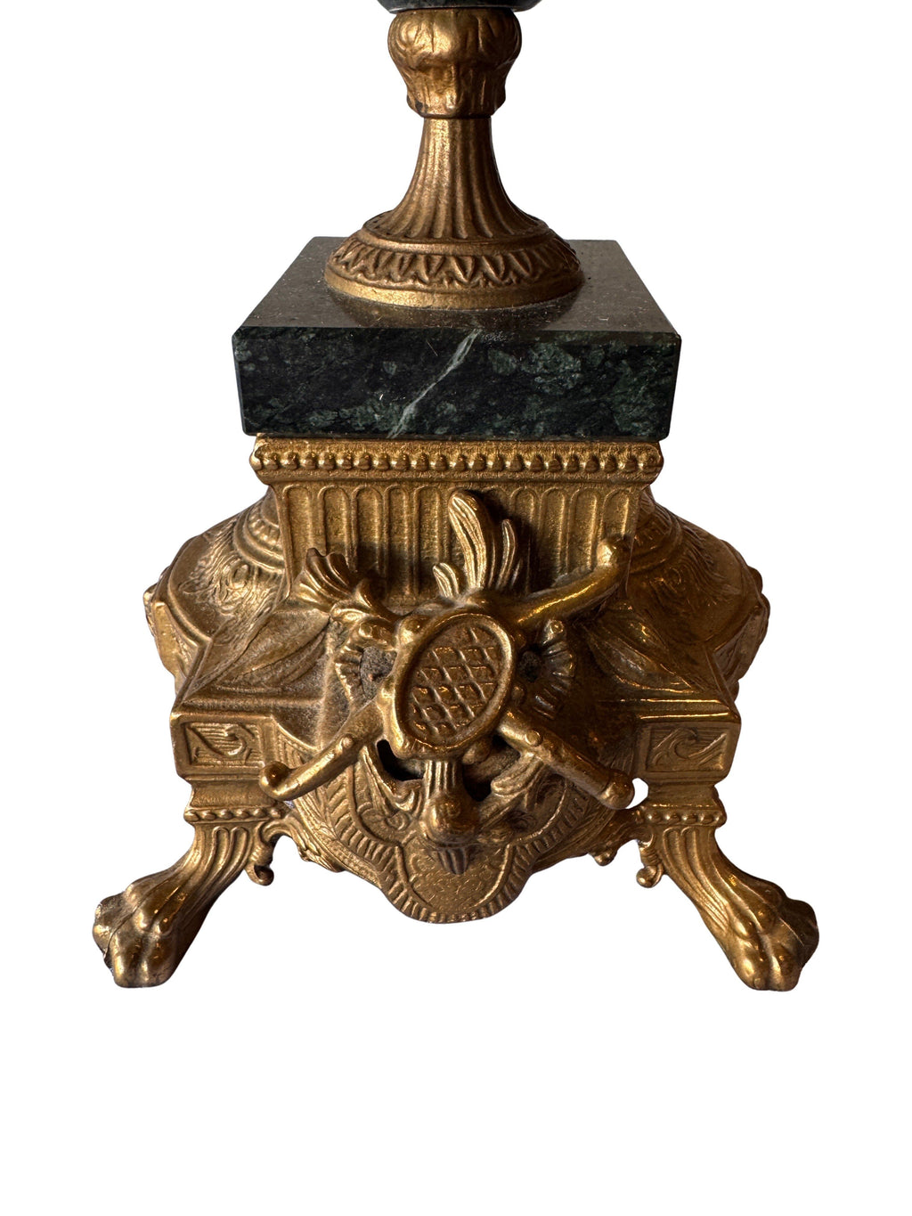 Antique Brevettato Six Candle Candelabra in the French Empire Style made of  Bronze and Marble, c. early 20th century - Sold as a Set