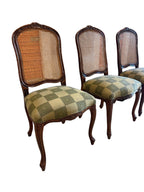 Vintage Louis XV Style Cane Back Dining Chairs - Set of 10