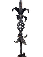 Antique Wrought Iron Floor Candelabras - Holds One Pillar Candle  - Set of 2