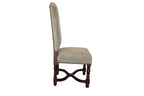 Vintage Provence Collection by Bussandri Louis XIV Style Fabric & Leather Dining Chairs, Set of 10, c. 2003