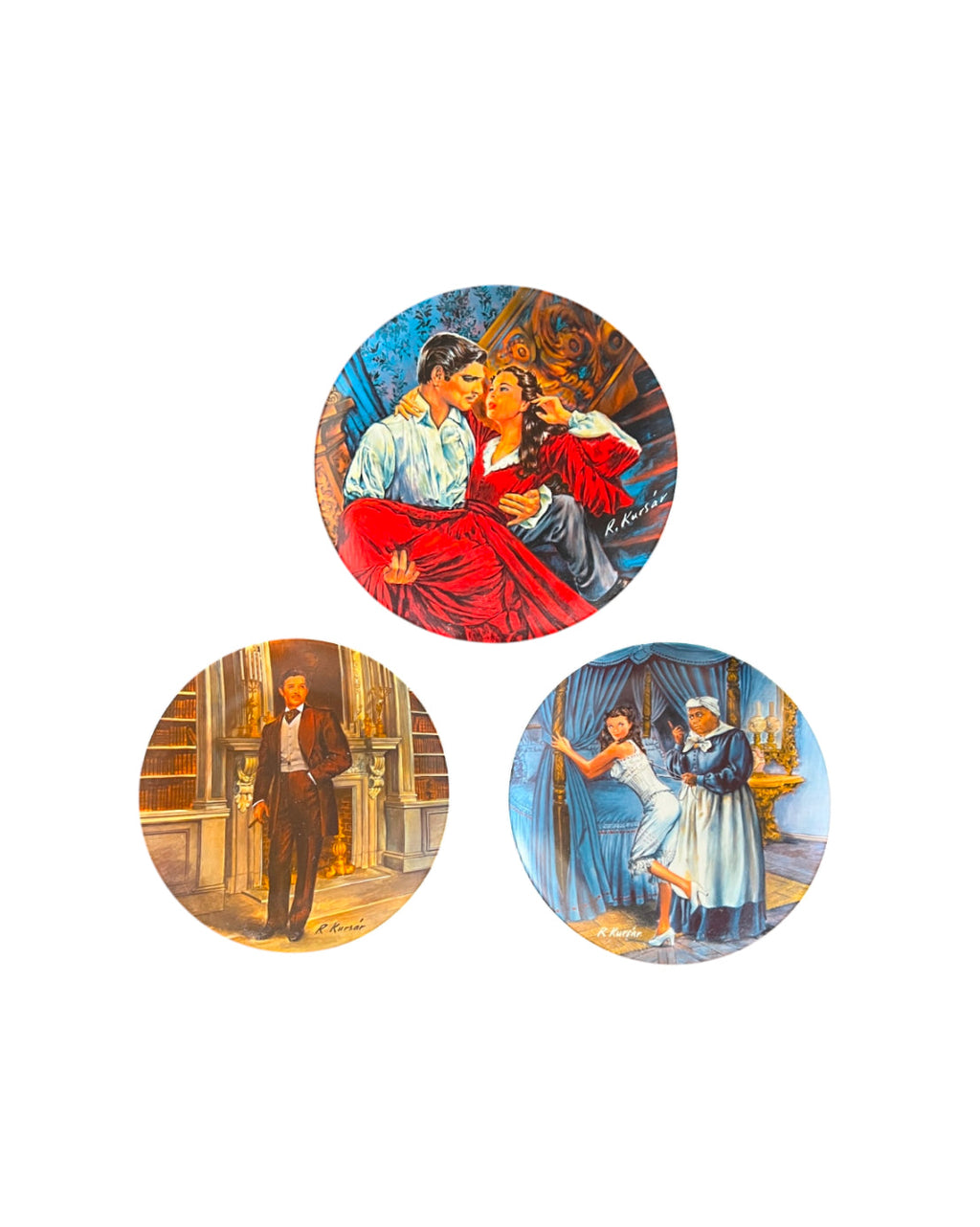 Vintage Gone with the Wind Commemorative Plates - Limited Edition by Edwin M. Knowles Fine China with Certificate of Authenticity (COA) - Sold Individually