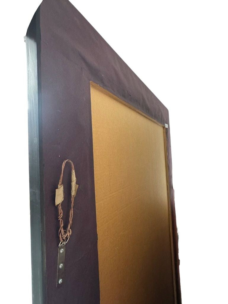 Vintage Black & Gold Regency or Empire Style Beveled Mirror