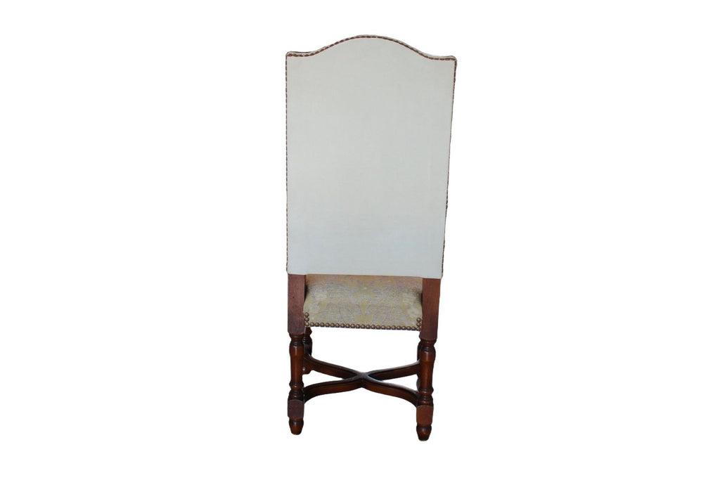 Vintage Provence Collection by Bussandri Louis XIV Style Fabric & Leather Dining Chairs, Set of 10, c. 2003