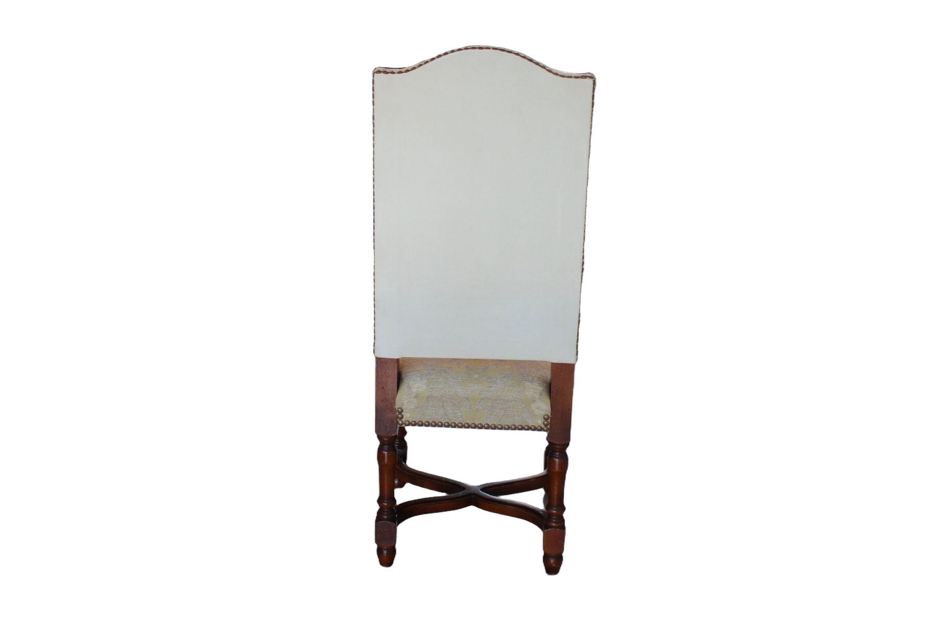 Vintage Provence Collection by Bussandri Louis XIV Style Fabric & Leather Dining Chairs, Set of 10, c. 2003
