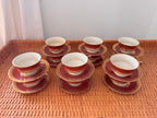 Vintage Carlsbad Fine China, Gloria, Tea Set with Service for 12, Czechoslovakia, c. 1930s