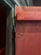 Custom-Made Italian Style Folk-Painted Farmhouse Armoire Cabinet, c. 1990s