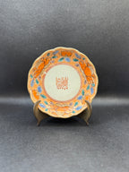 Antique Kyo Porcelain Small Decorative Plate - Camelia Design - Qing Dynasty