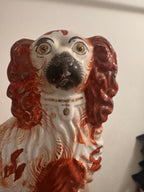 Antique Victorian Pair of Staffordshire Dogs, c. 1860s