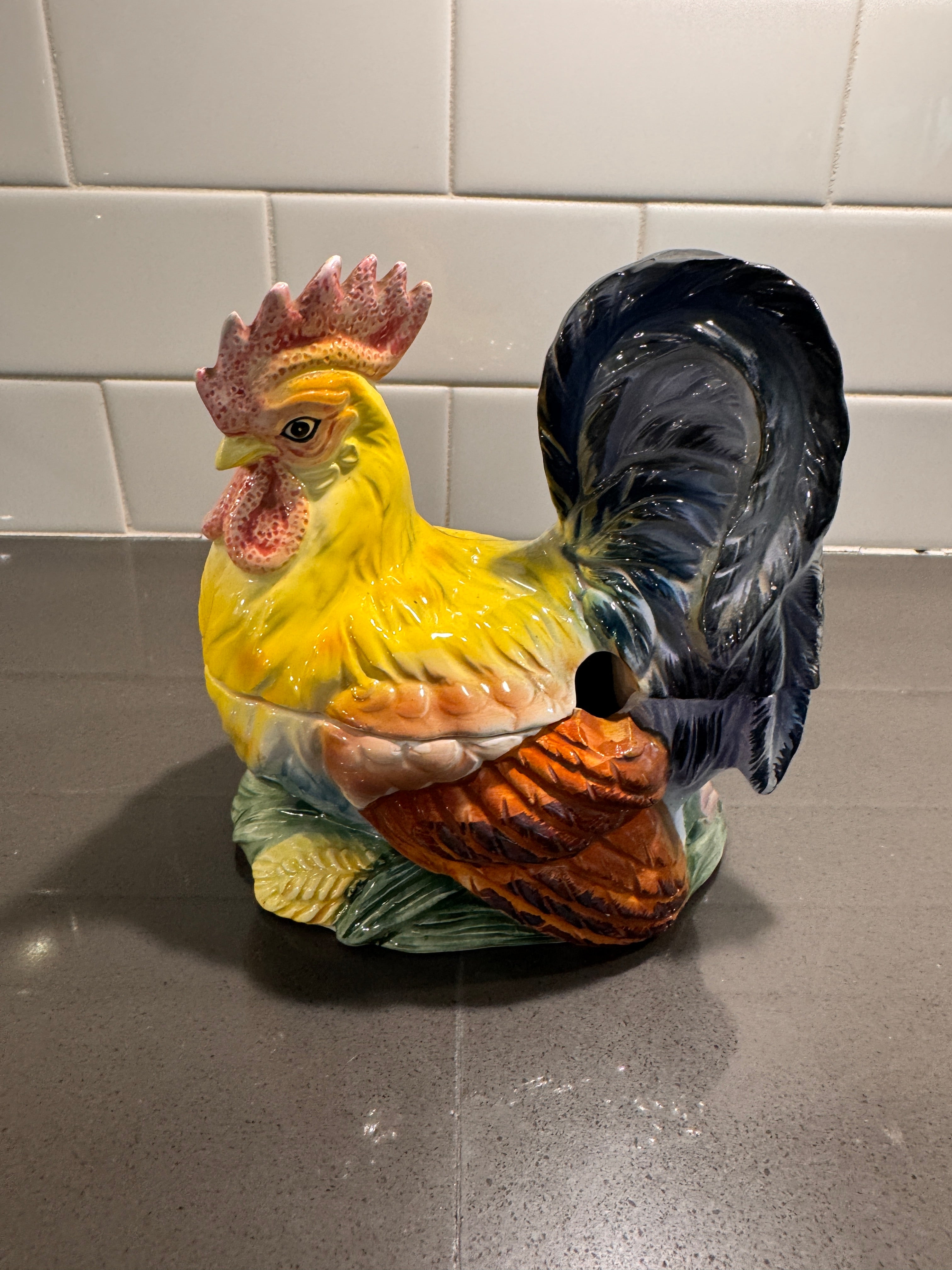Vintage Ceramic Hens on Nest, c. 1960s