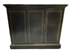 Drexel Et Cetera Collection Black Lacquer Chinoiserie Flip-Top Buffet Server, 1970s