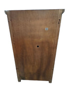 1980s Rustic Solid Pine Storage Armoire with Wrought Iron Accents, Mexico