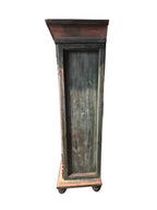 Custom-Made Italian Style Folk-Painted Farmhouse Armoire Cabinet, c. 1990s