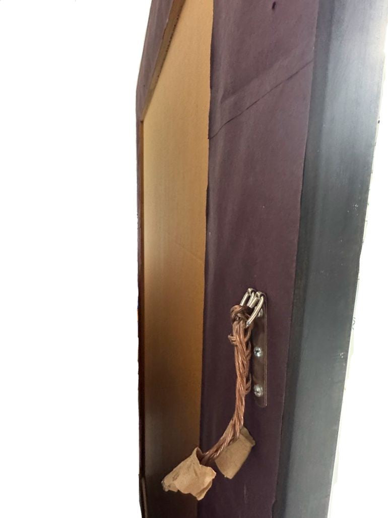 Vintage Black & Gold Regency or Empire Style Beveled Mirror