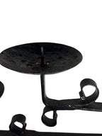 Antique Wrought Iron Floor Candelabras - Holds Five Candles - Set of 2