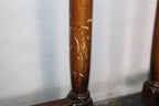 Vintage Suede Barstools with Nail Head Detail - Set of 3