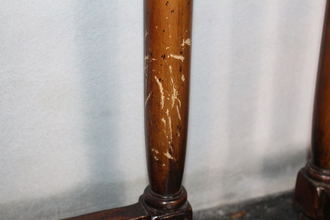 Vintage Suede Barstools with Nail Head Detail - Set of 3