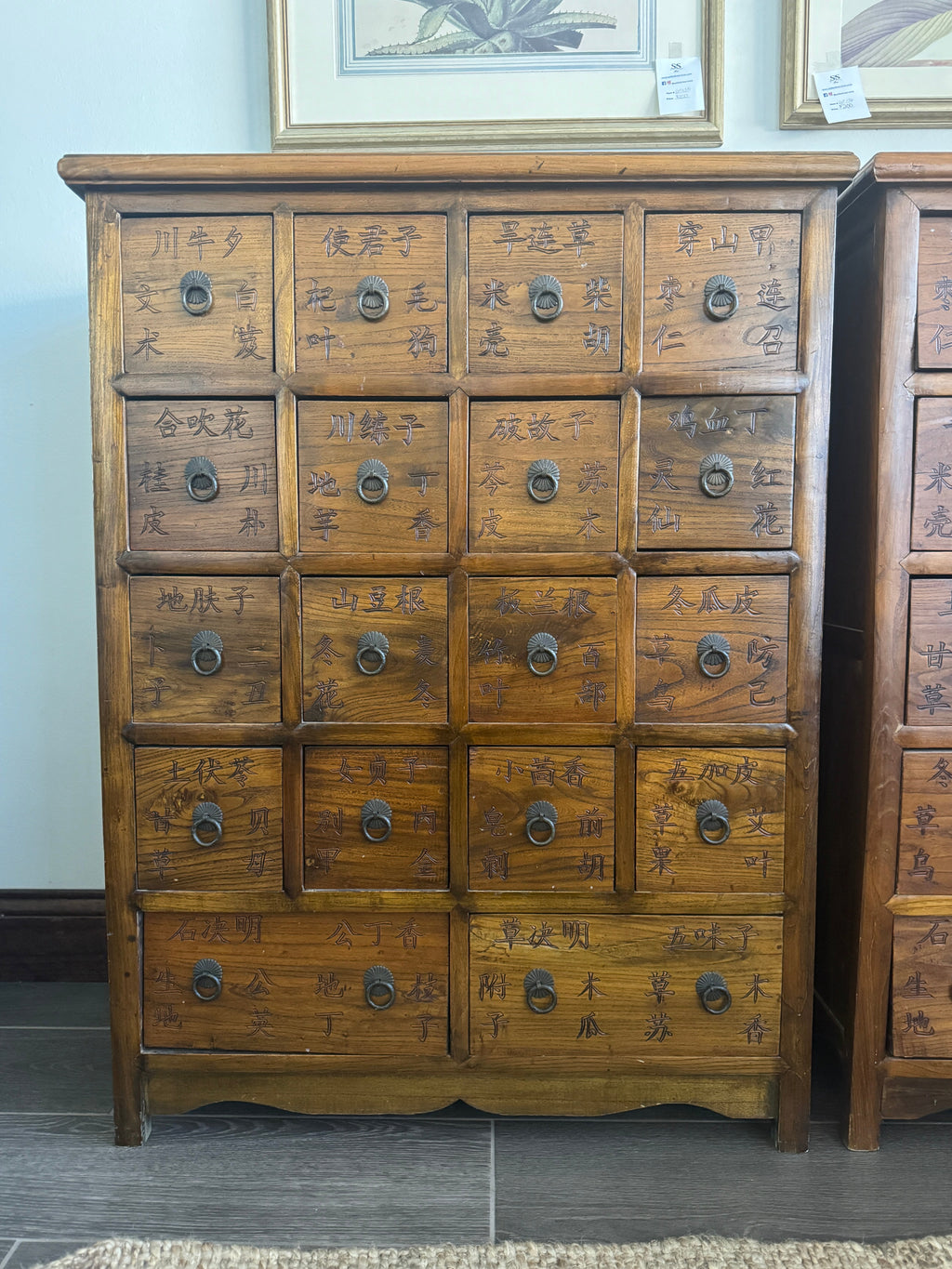 Antique 19th Century Chinese Herbal Apothecary/Medicine Cabinet