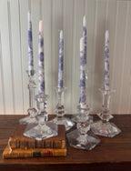 Hand-Embellished Decorative Taper Candles, Set of Two, Choice of Pattern