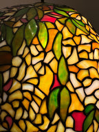 Vintage Tiffany Style Stained Glass Desk or Table Lamp