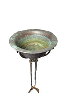 Antique Wrought Iron Plant Stands with Pot - Set of 2