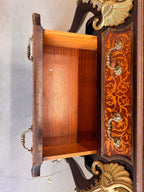 Vintage French Louis XIV Style Walnut Bombe Commode, Mid-20th Century – Marble Top & Ormolu