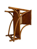 Vintage Heywood-Wakefield Style Rattan & Bamboo Two-Tier Side Table, c. 1960s