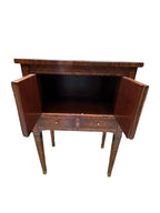 Antique French Louis XVI Style Marquetry Faux-Book Facade Cabinet with Pull-Out Sides, Late 19th Century