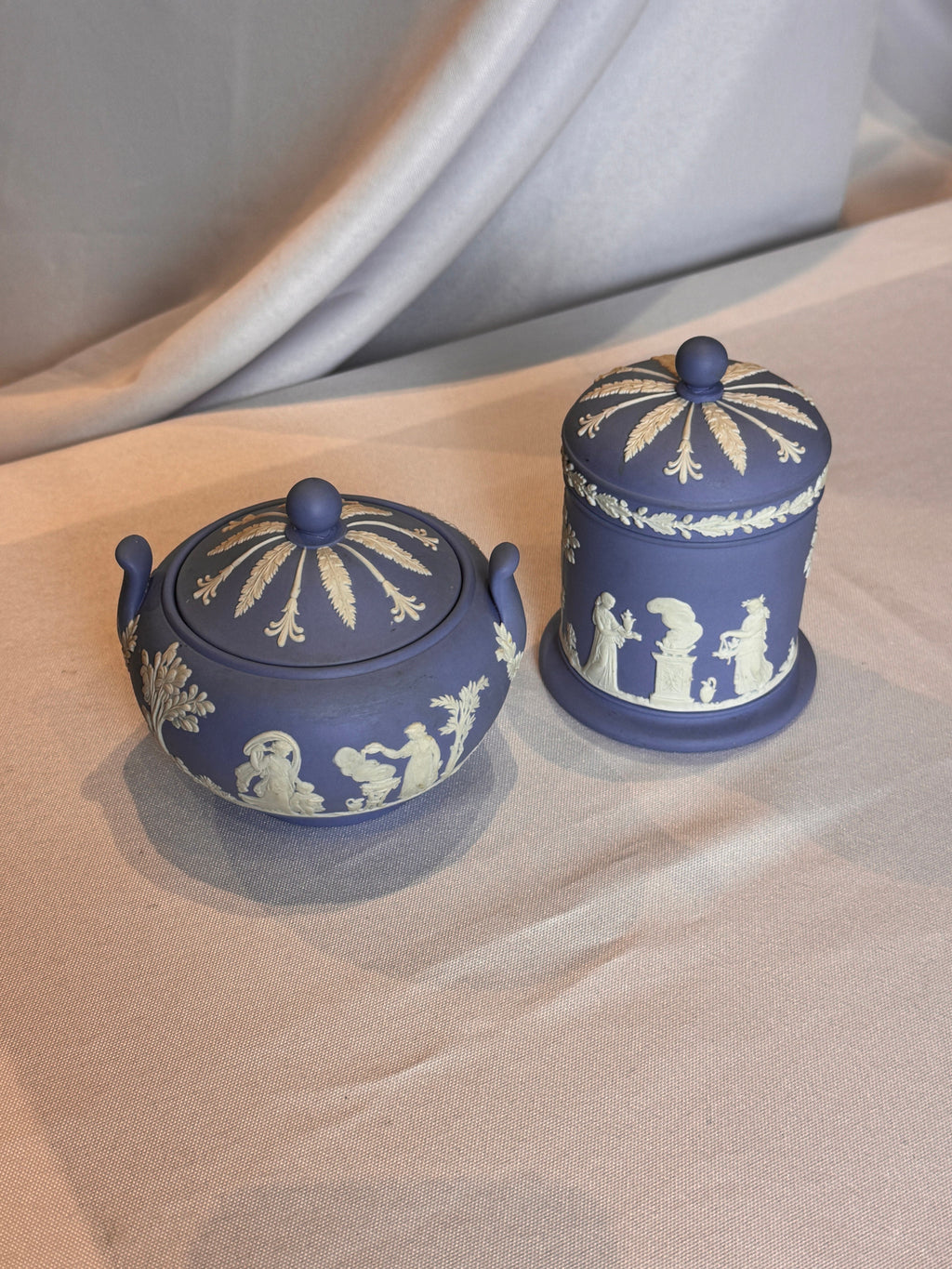 Vintage Wedgwood Pale Blue Jasperware Collection – Sold Separately, c. 1950s