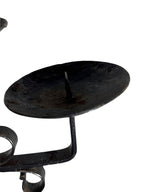 Antique Wrought Iron Floor Candelabras - Holds Five Candles - Set of 2