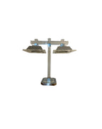Charles Hollis Jones Vintage 1970s Lucite and Chrome 2-Arm Chandelier or Table Lamp - Retro Mid-Century