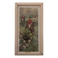 Vintage Framed English Fox Hunting Print, possible 1800s