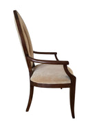 Thomasville Lumine Collection Dining Table with Double Pedestal, 8 Upholstered Chairs and Three Leaf Extension