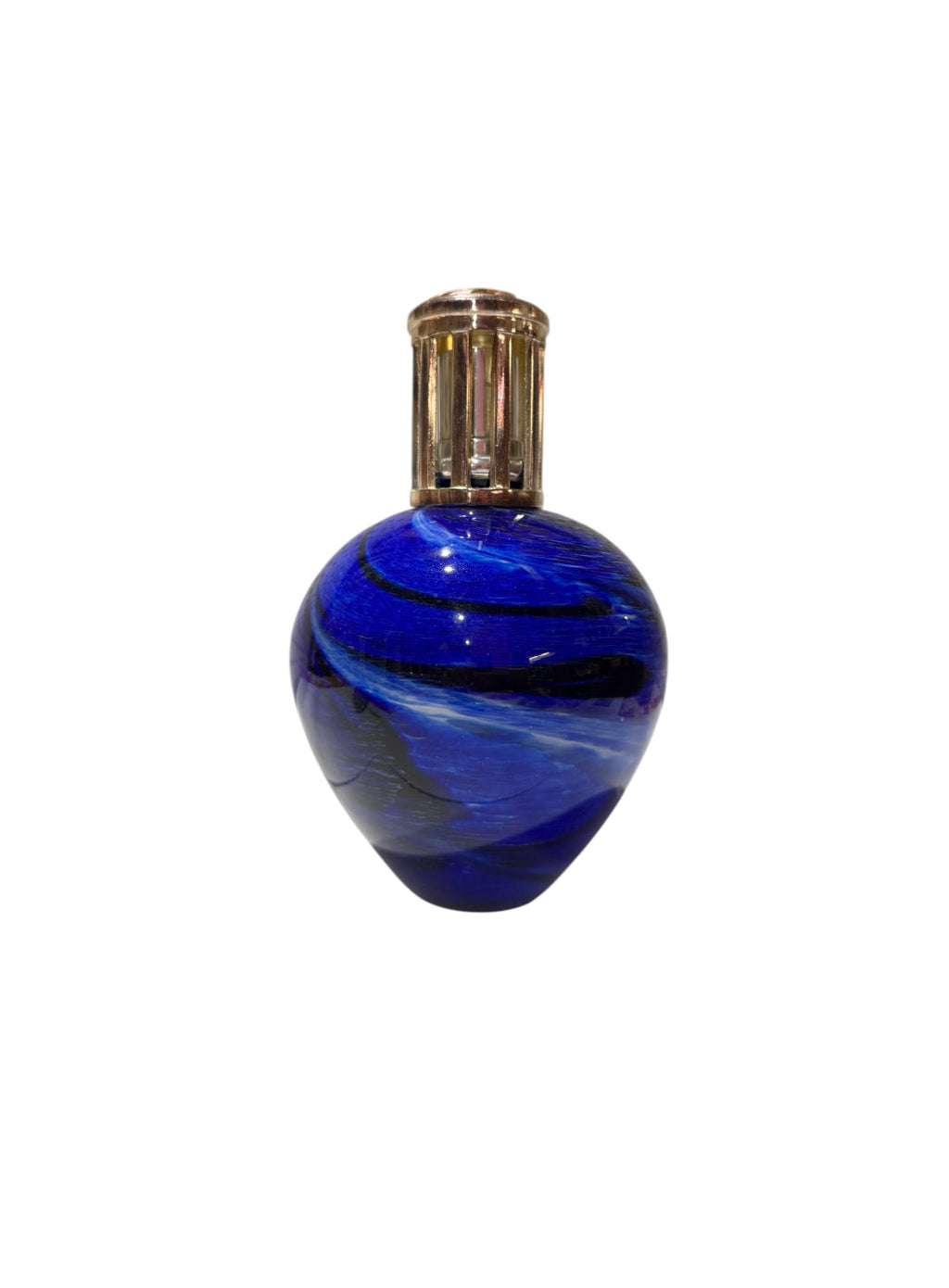 Vintage Cobalt Blue Glass Fragrance Lamp