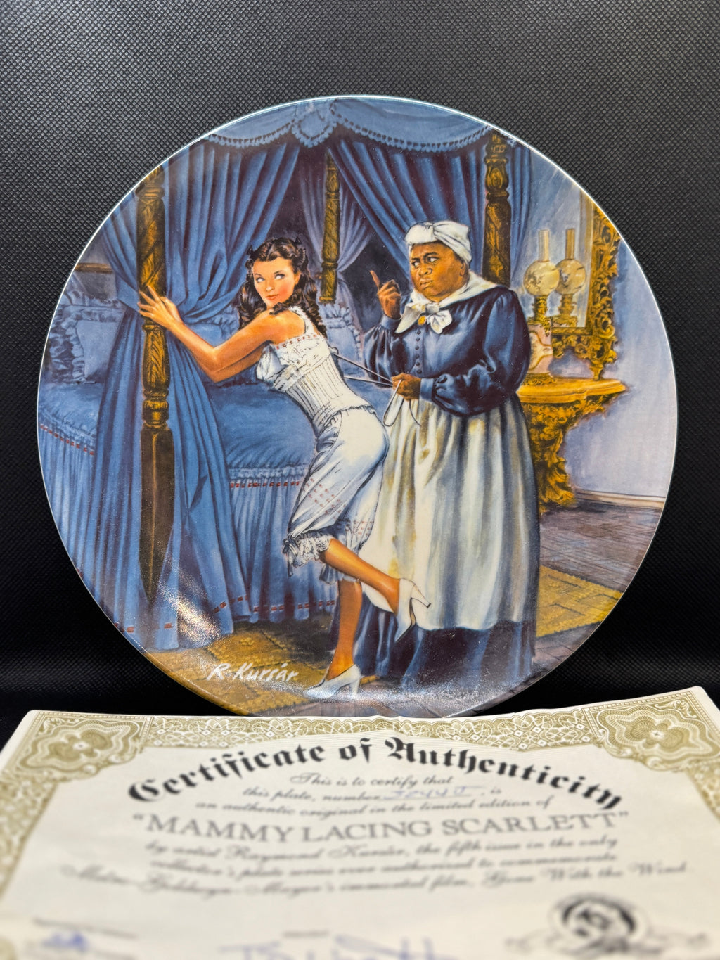 Vintage Gone with the Wind Commemorative Plates - Limited Edition by Edwin M. Knowles Fine China with Certificate of Authenticity (COA) - Sold Individually
