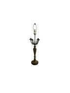 Louis XVI Style Antique Bronze Candelabra Table, Desk or Bedside Lamp
