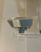 Charles Hollis Jones Vintage 1970s Lucite and Chrome 2-Arm Chandelier or Table Lamp - Retro Mid-Century