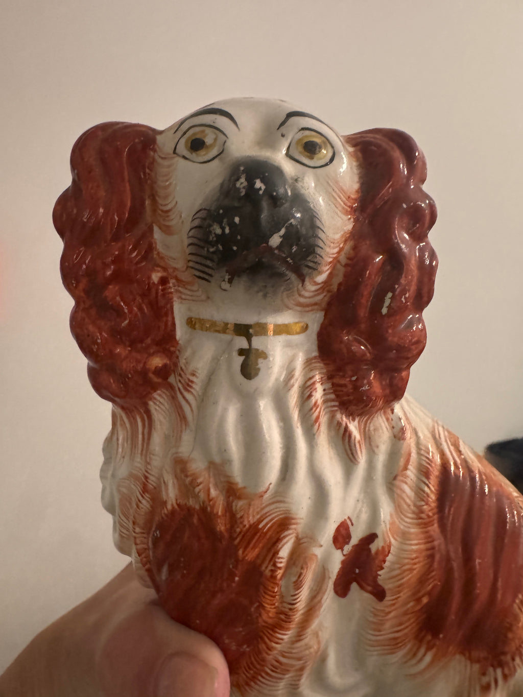 Antique Victorian Pair of Staffordshire Dogs, c. 1860s