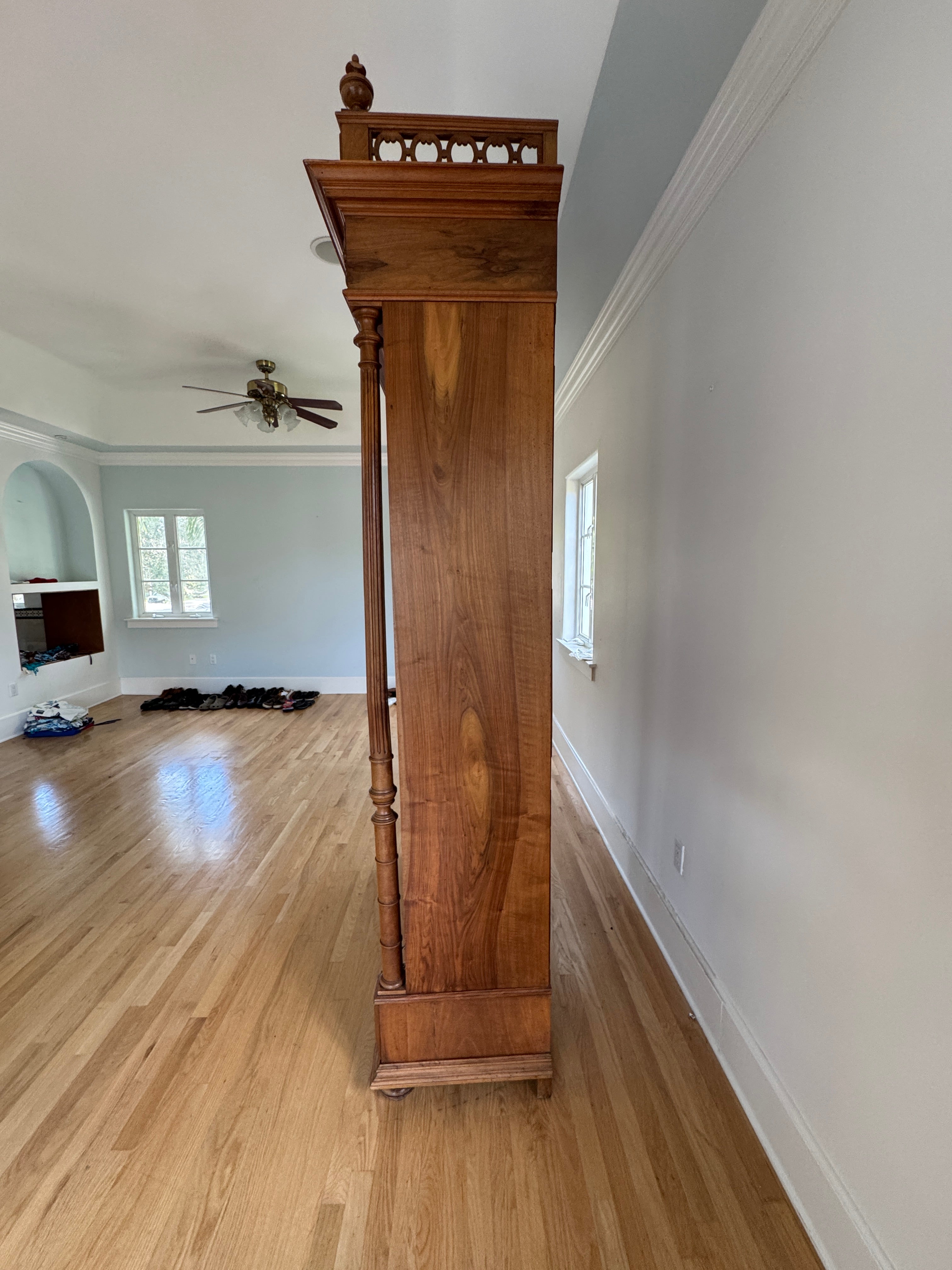 Vintage/Antique Tall Double Door Mirrored Armoire Wardrobe Cabinet