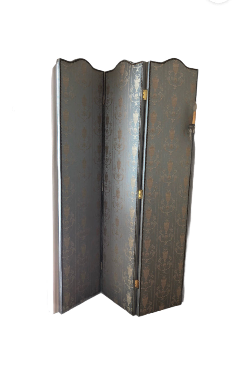 Parisian Blue Tapestry Room Divider