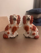 Antique Victorian Pair of Staffordshire Dogs, c. 1860s