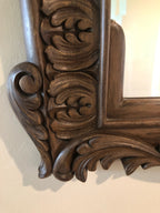 Vintage Carved Mahogany Mirror - Mid to late 20th Century