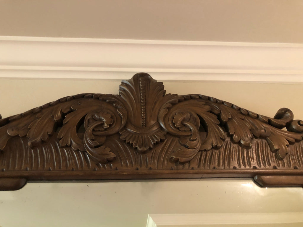 Vintage Carved Mahogany Mirror - Mid to late 20th Century