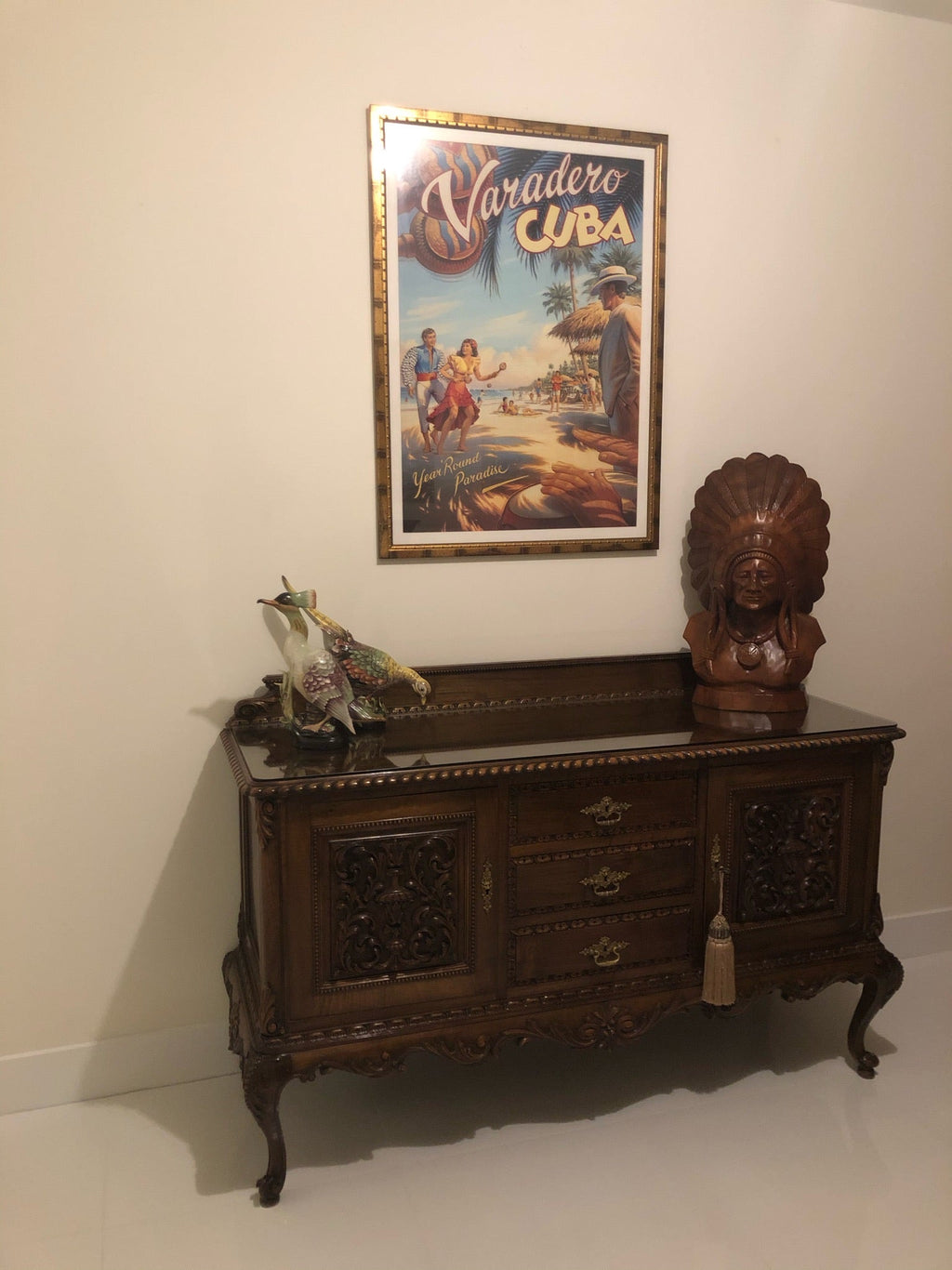 Antique solid wood buffet/sideboard