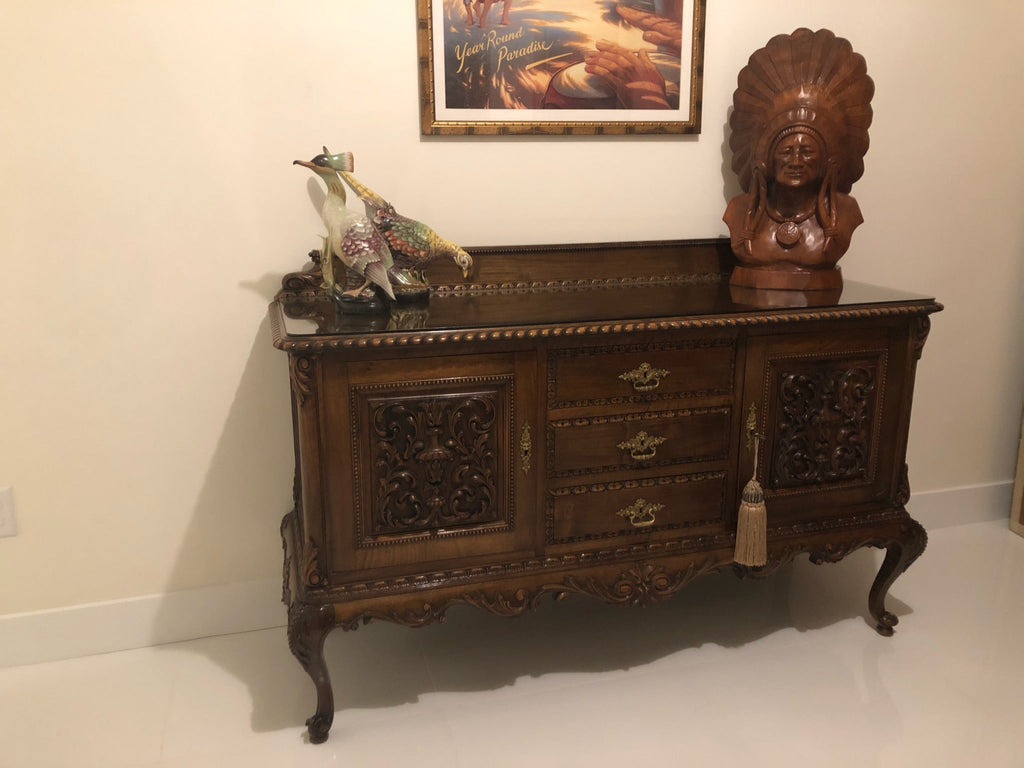 Antique solid wood buffet/sideboard