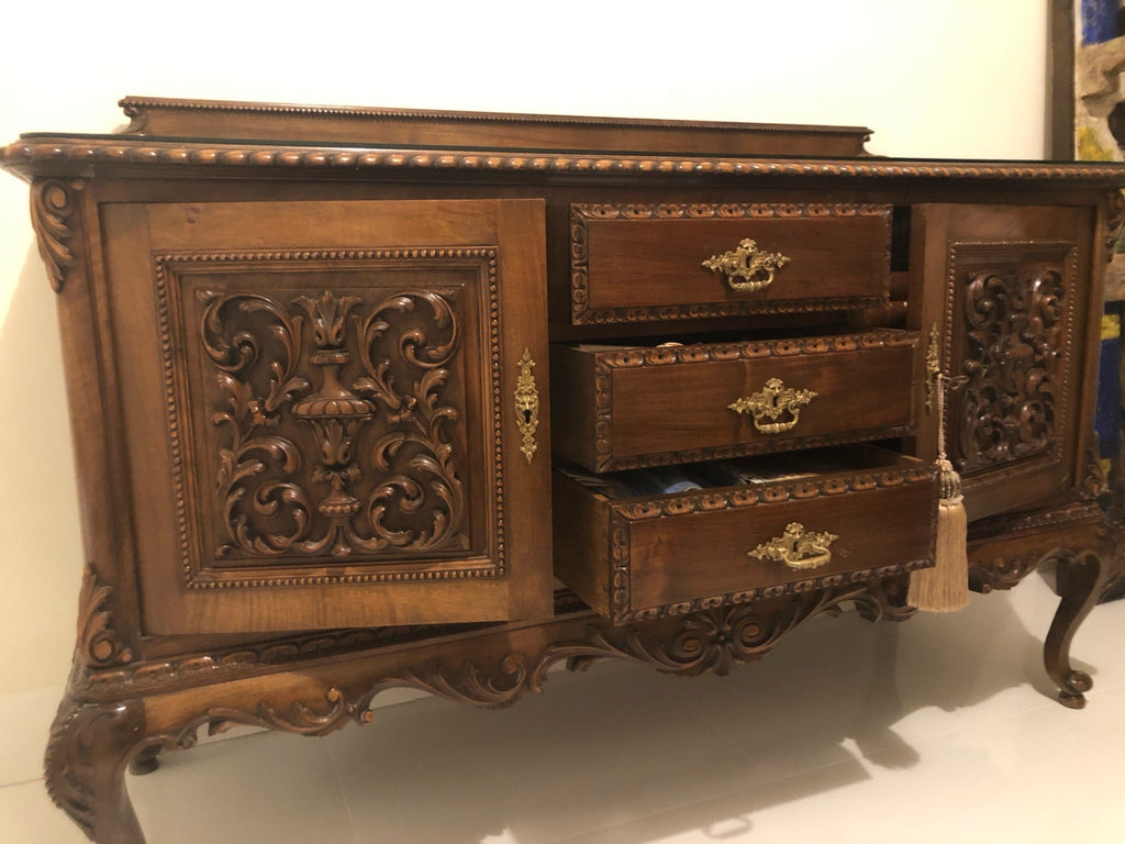 Antique solid wood buffet/sideboard